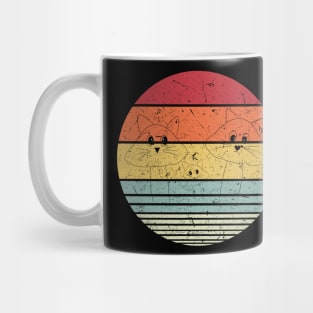 Cat Mushroom Family Vintage Retro Mug